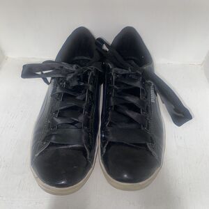 Puma Women’s Shoes Size 7.5 Shiny Patent Leather Casual Fashion Ribbon Laces